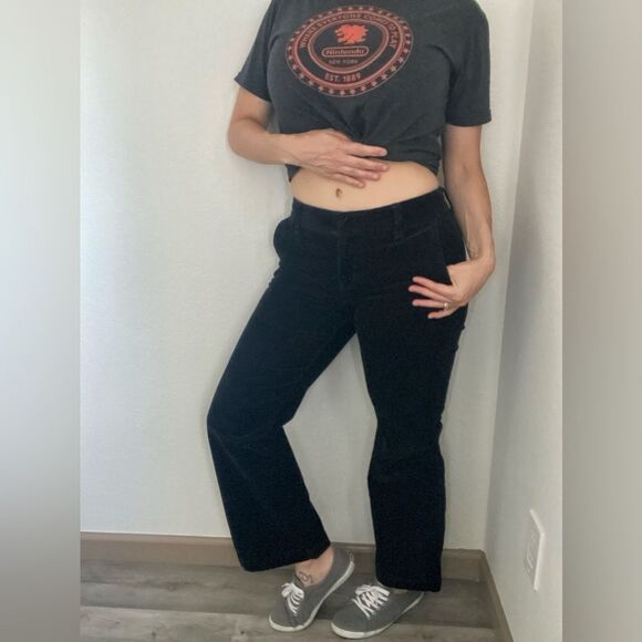 Eddie Bauer Corduroy Pants Black 8 Women’s Casual Comfy Minimalist - Picture 11 of 12